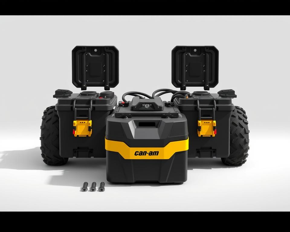 Polaris ranger plowing snow